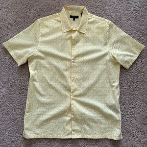 Ted Baker London short sleeve yellow button up